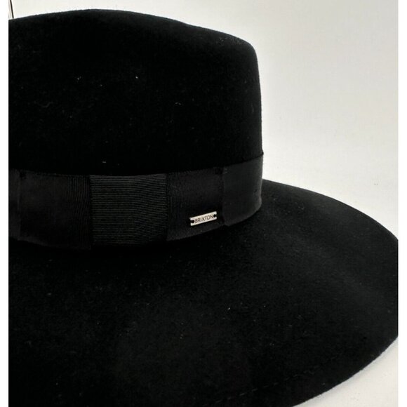 Brixton Joanna Felt Packable Hat in Black size M Adjustable 7 1/4\